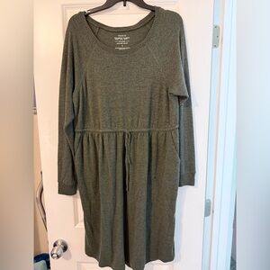 Torrid Green Long Sleeve Raglan Sweater Dress
